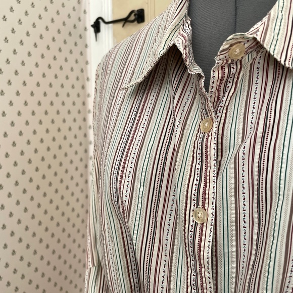 Vintage 100% Cotton Vest Blouse Size L-2X - Picture 2 of 4